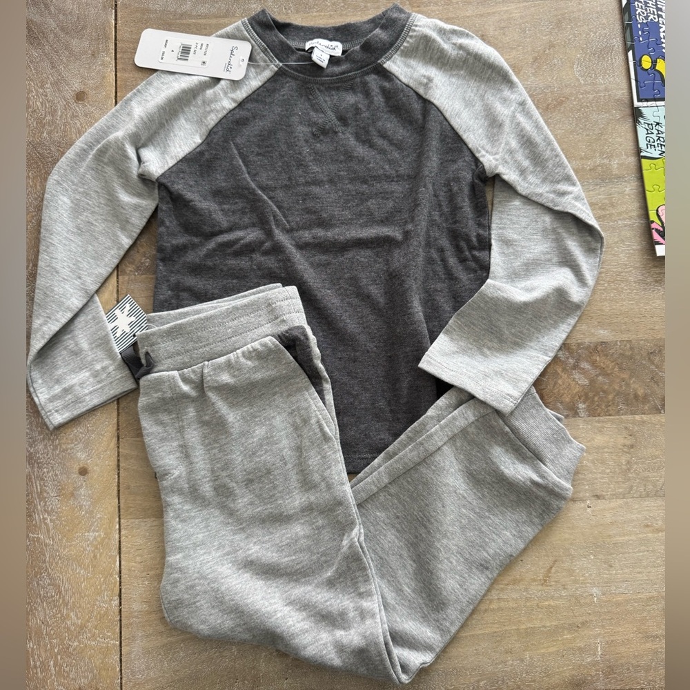 Splendid Toddler Boy Two Tone Long Sleeve Set Joggers Size 4 NWT - Picture 3 of 4